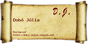 Dobó Júlia névjegykártya